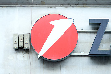 Image showing Zagrebacka banka logo close up