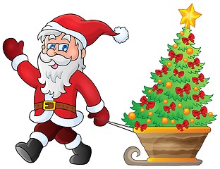 Image showing Santa Claus walk theme 5