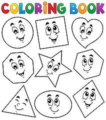 Image showing Coloring book various shapes 1