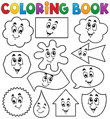 Image showing Coloring book various shapes 2