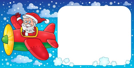 Image showing Santa Claus in plane theme image 2