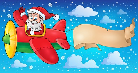 Image showing Santa Claus in plane theme image 5