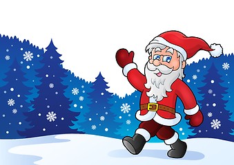 Image showing Santa Claus walk theme 4