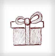 Image showing Christmas gift with bow.