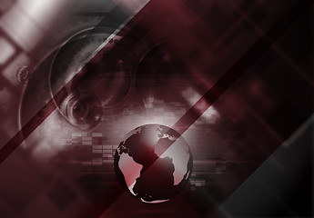 Image showing Dark abstract technology background