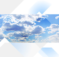 Image showing Cloudscape hi-tech collage