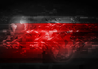 Image showing Bright red abstract background