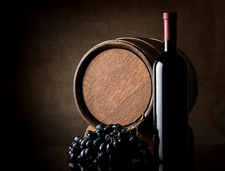 Image showing Wine on dark background