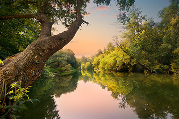 Image showing Evening on the river