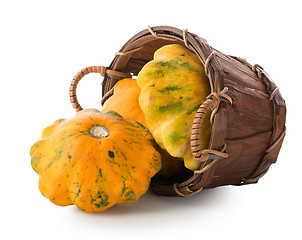 Image showing Gourds in a basket