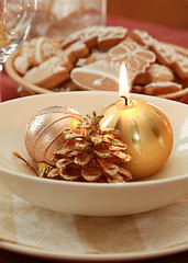 Image showing Christmas table setting