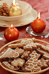 Image showing Christmas table setting