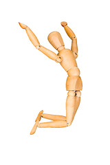 Image showing Jumping mannequin isolated