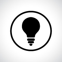 Image showing Light bulb flat icon.