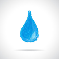 Image showing Blue water drop icon