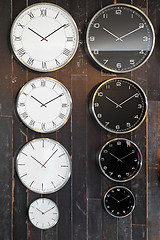 Image showing World time clocks