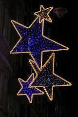 Image showing Street stars decoration