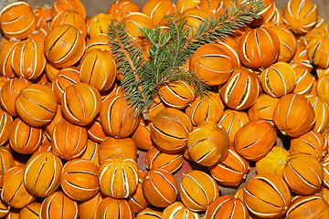 Image showing Christmas oranges