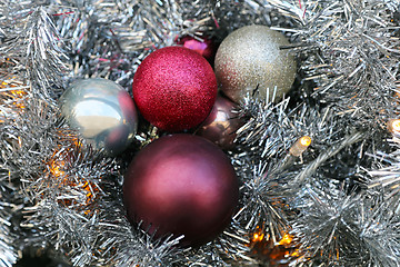 Image showing Christmas baubles