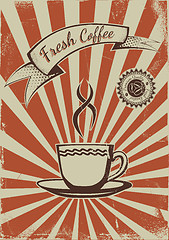 Image showing Vintage coffee poster template