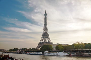Image showing Paris cityscape with Eiffel tower