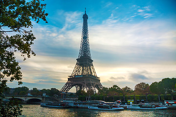 Image showing Paris cityscape with Eiffel tower