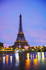 Image showing Paris cityscape with Eiffel tower