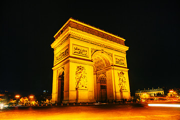 Image showing Arc de Triomphe de l'Etoile in Paris