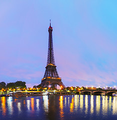 Image showing Paris cityscape with Eiffel tower