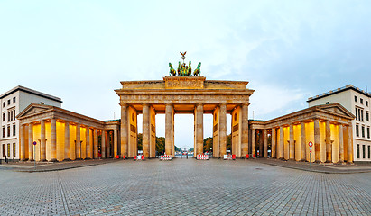 Image showing Brandenburg gate panorama in Berlin, Germany