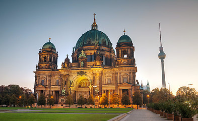 Image showing Berliner Dom overview in the morning