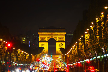 Image showing The Arc de Triomphe de l'Etoile in Paris