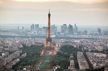 Image showing Paris cityscape with Eiffel tower