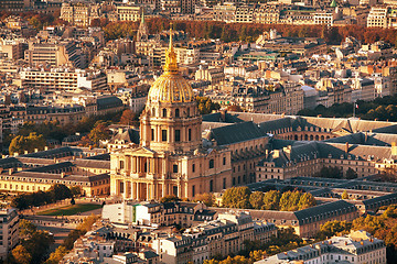 Image showing The Army Museum in Paris, France aerial view