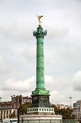 Image showing July column at Place de la Bastille in Paris, France