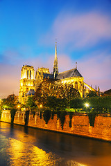 Image showing Notre Dame de Paris cathedral