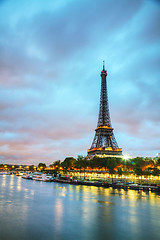 Image showing Paris cityscape with Eiffel tower