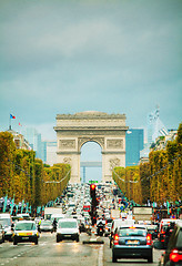 Image showing Arc de Triomphe de l'Etoile in Paris