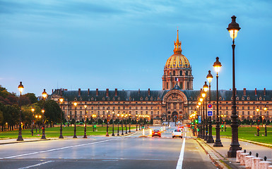 Image showing Les Invalides building in Paris