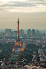 Image showing Paris cityscape with Eiffel tower