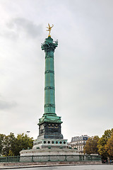 Image showing July column at Place de la Bastille in Paris, France