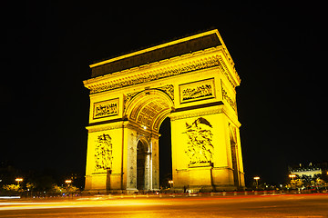 Image showing Arc de Triomphe de l'Etoile in Paris