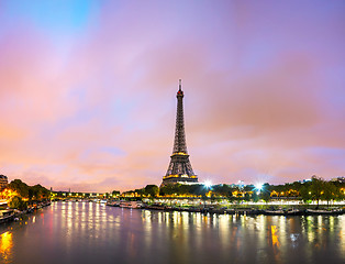 Image showing Paris cityscape with Eiffel tower