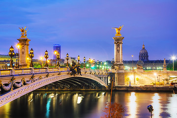 Image showing Alexander III bridge in Paris