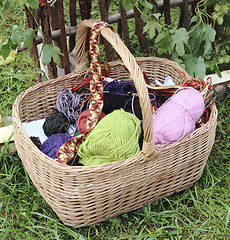 Image showing Basket with yarn 