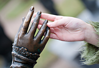 Image showing hands touch