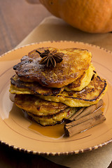 Image showing Pumpkin Fritters with cinnamon