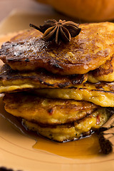 Image showing Pumpkin Fritters with cinnamon