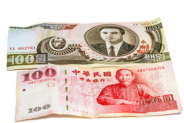 Image showing Bills of Korea and Taiwan