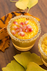 Image showing pumpkin pudding with tapioca pearls